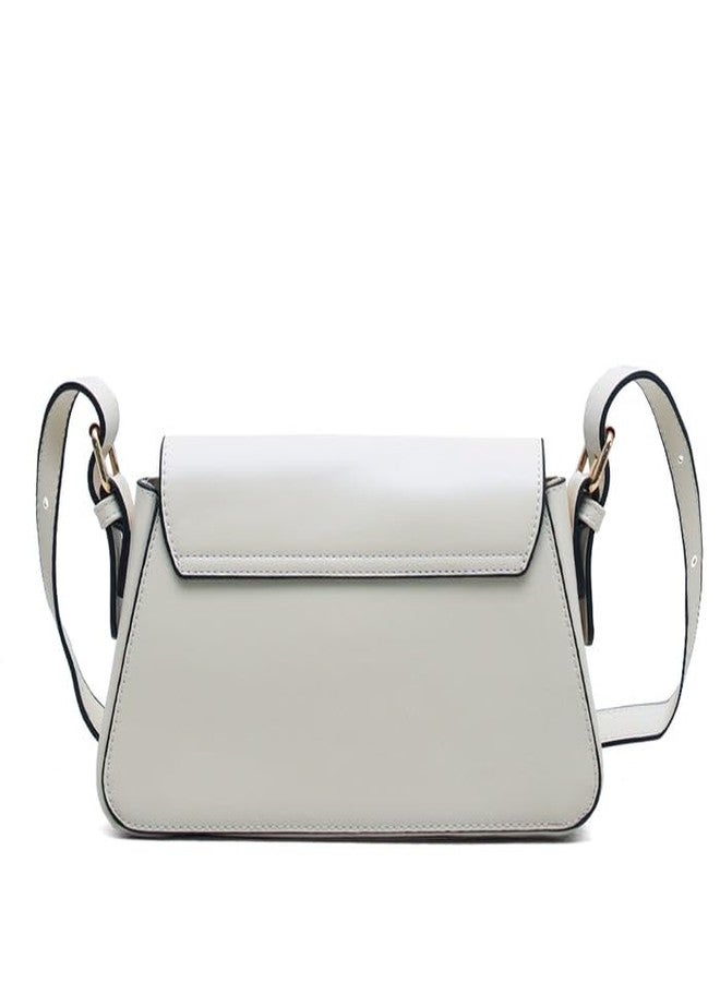 HAMSTER London Roma Jigsaw Sling Bag for Girls - Stylish Off-White PU Crossbody Handbag - Image 4